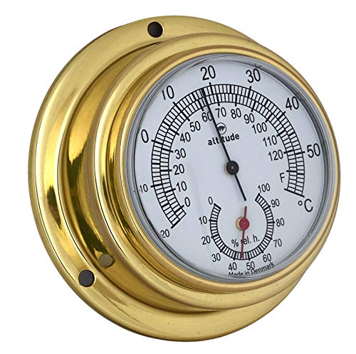 Delite Thermometer Hygrometer Altitude Messing, Gold,95mmx40mm, 842th von DELITE