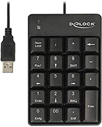 Delock 12481 Tastatur USB Nummernblock 19 Tasten schwarz Delock 12481 Tastatur USB Nummernblock 19 Tasten schwarz von DeLOCK