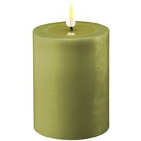 Deluxe Homeart LED-Blockkerze 7,5x10 cm Olive Green von Deluxe Homeart