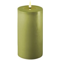 Deluxe Homeart LED-Blockkerze 10x20 cm Olive Green von Deluxe Homeart