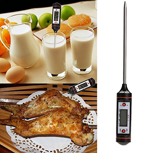 Demiawaking Neue Digital Thermometer Küche Kochen Essen Temperatur für Fleisch, BBQ,Braten, Lebensmittel von Demiawaking