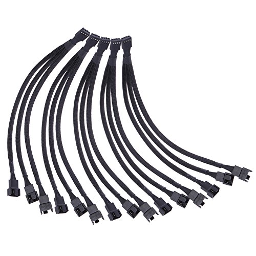 demiawaking 4 Pin PWM Anschluss Kabel Stromkabel-Lüfter 1 A 3 Wege Splitter 5pezzi von Demiawaking