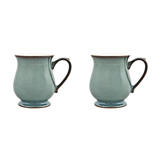Denby Azure, Steingut, Regency Green, 2 Craftsman Mug Set von Denby