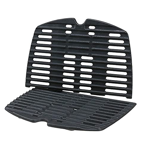 Denmay 7644 32cm x 21.6cm Grillrost Gusseisen Ersatzteile Zubehör Passend für Weber Q100, Q1000, Q120, Q1200, Q140, Q1400 Gasgrill, Grillrost Ersatzteile, 2 Pack von Denmay