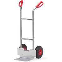 fetra® Alu-Stapelkarre, Tragkraft 150 kg, Schaufel BxT 320 x 250 mm, PU-Bereifung von fetra®