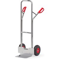 fetra® Alu-Stapelkarre, Tragkraft 200 kg, Schaufel BxT 320 x 250 mm, PU-Bereifung von fetra®