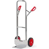 fetra® Alu-Stapelkarre, Tragkraft 200 kg, Schaufel BxT 320 x 250 mm, Vollgummi-Bereifung von fetra®