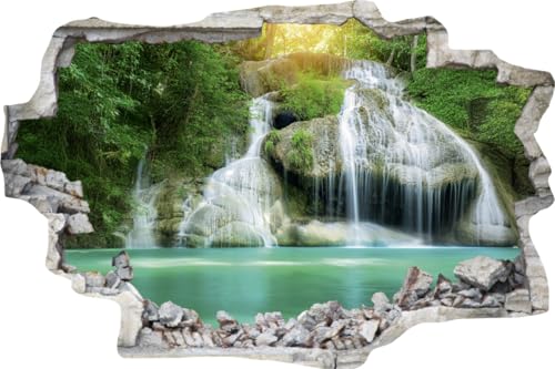 DesFoli Wandtattoo Wasserfall Tropischer Wald - verschiedene Rahmentypen DW000206 Farbe Grauer Stein Querformat, Größe 90 cm x 60 cm DesFoli Wandtattoo Wasserfall Tropischer Wald - verschiedene Rahmentypen DW000206 Farbe Grauer Stein Querformat, Größe 90 cm x 60 cm von DesFoli