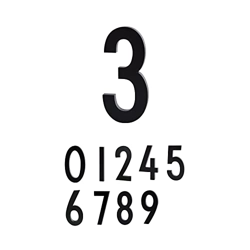 Design Letters Hausbuchstaben/Hausnummer Edelstahl Schwarz | 5cm/10cm | Türnummer | Straßennummer | Türschild Personalisiert | Befestigungsschrauben & Klebeband sind separat erhältlich | Größe 10cm 3 von Design Letters