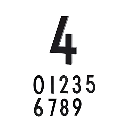 Design Letters Hausbuchstaben/Hausnummer Edelstahl Schwarz | 5cm/10cm | Türnummer | Straßennummer | Türschild Personalisiert | Befestigungsschrauben & Klebeband sind separat erhältlich | Größe 10cm 4 von Design Letters