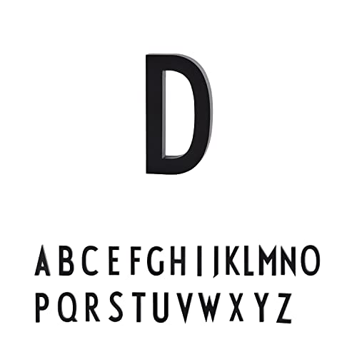 Design Letters Hausbuchstaben/Hausnummer Edelstahl Schwarz | 5cm/10cm | Türnummer | Straßennummer | Türschild Personalisiert | Befestigungsschrauben & Klebeband sind separat erhältlich | Größe 5cm D von Design Letters