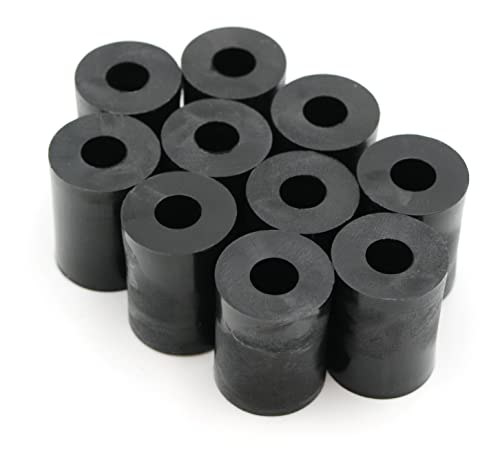 Design61 10x Distanzstücke Distanzhülsen Unterlegscheiben L 20 mm x Ø 15/6 mm M6 Rund HD-Polyethylen von Design61