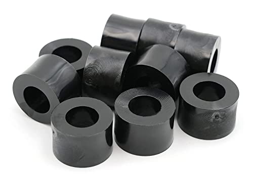 Design61 10x Distanzstücke Distanzhülsen Unterlegscheiben L 9 mm x Ø 15/8,2 mm M8 Rund HD-Polyethylen von Design61