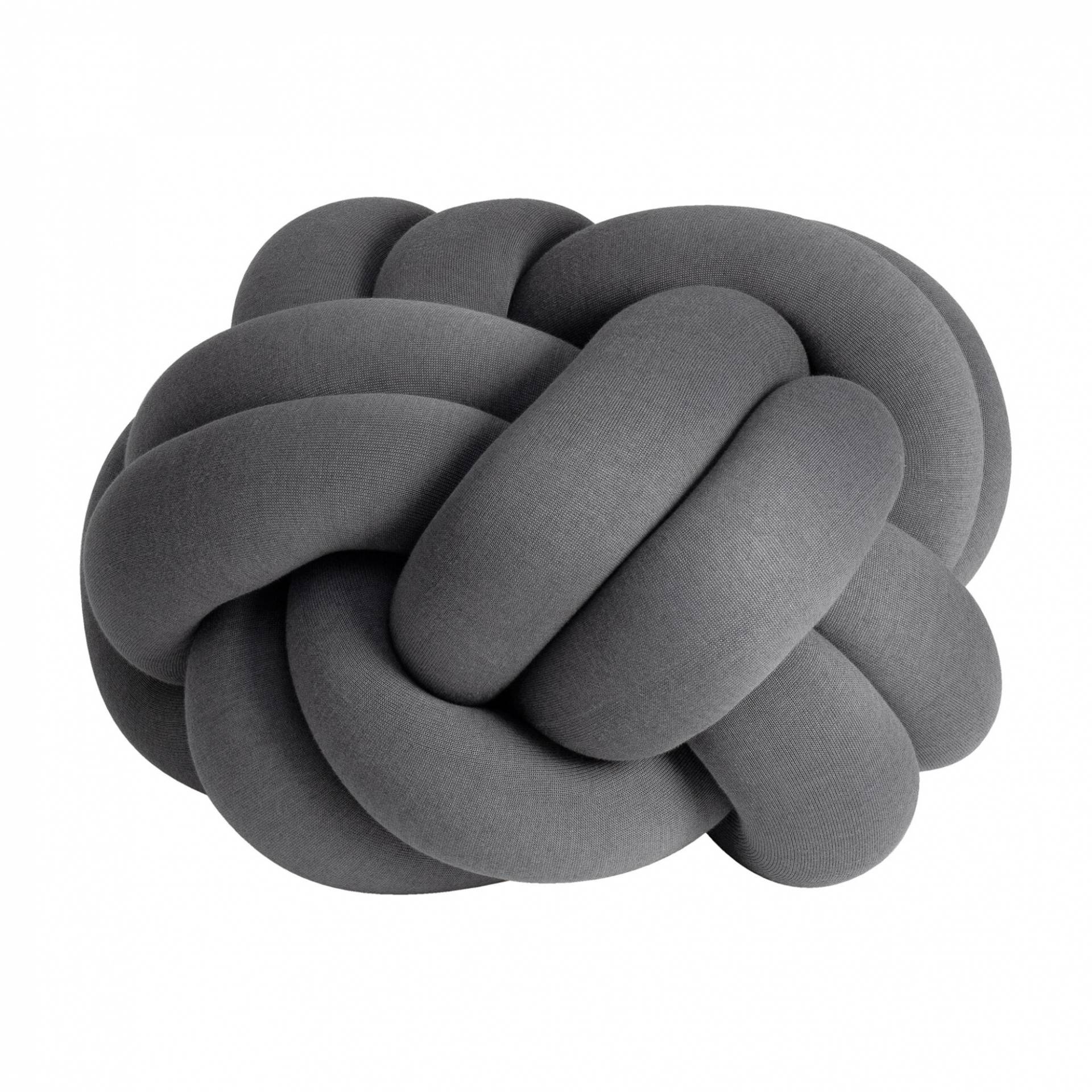 Design House Stockholm - Knot XL Bodenkissen/ Pouf - grau/LxBxH 80x60x50cm/30% Wolle / 70% Polyacryl von Design House Stockholm