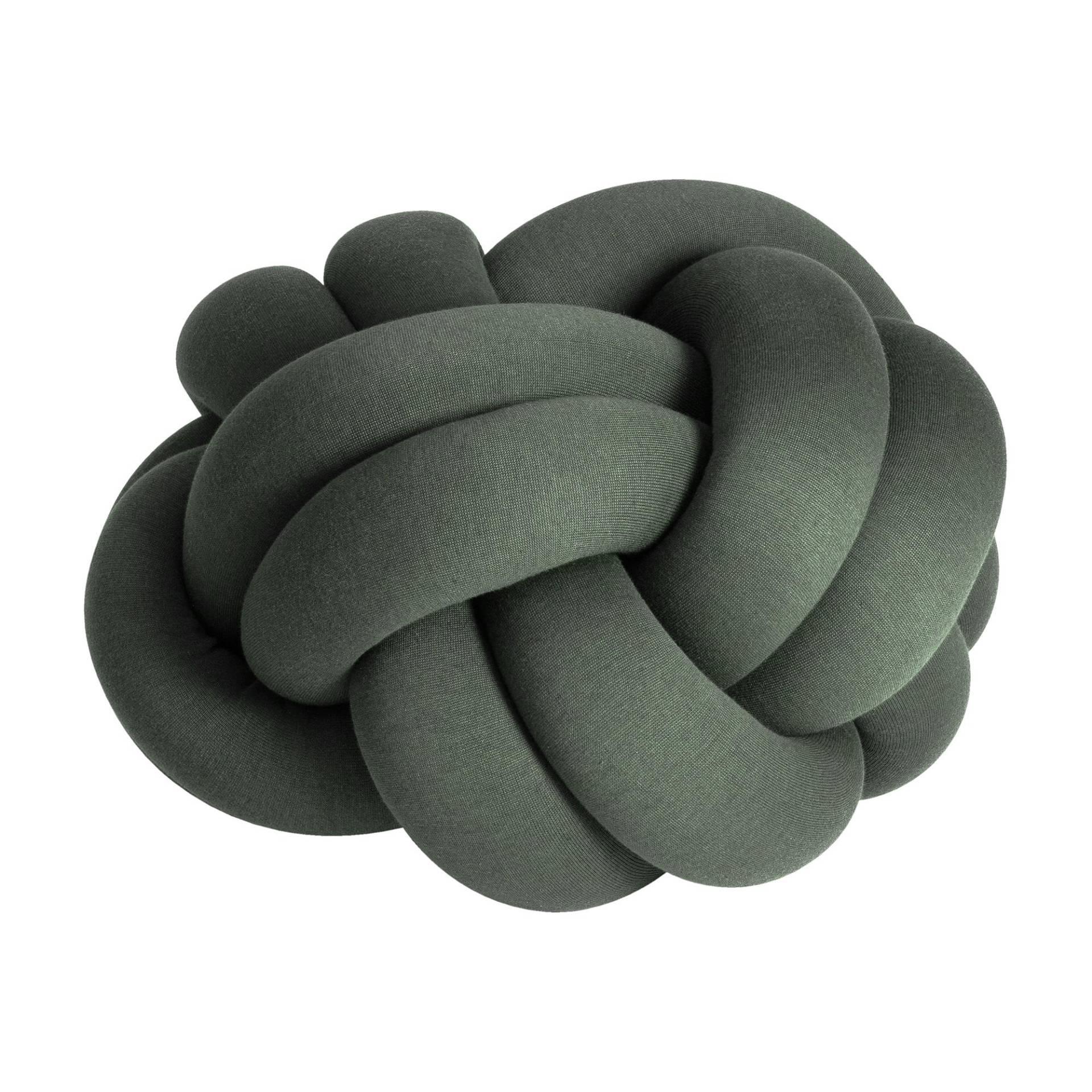 Design House Stockholm - Knot XL Bodenkissen/ Pouf - waldgrün/LxBxH 80x60x50cm/50% Wolle / 50% Polyacryl von Design House Stockholm