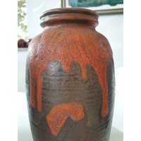 Carstens Vase Keramik Keramikvase 70Er Fat Lava Seltenes Dekor Designclassics24 von Designclassics24