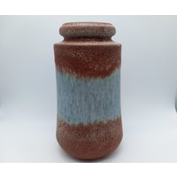 Scheurich 549-21 Vase Keramik Keramikvase Seltene Glasur 70Er Blau Braun Designclassics24 von Designclassics24