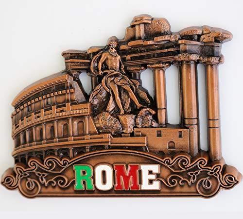 Stylischer Metall-Magnet für den Kühlschrank, Küchen-Magnet, einzigartiges Design, Heimdeko, Urlaubs-Souvenir, Geschenk aus Rome von Designo