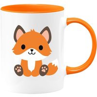 Entzückender Kawaii Baby Fuchs, Niedliche Tier-Kaffee-Tasse | 11 Oder 15 Unzen - Schöne Premium-Qualitäts-Geschenkidee | Erhältlich Mit Farbiger von DesignsByPascal