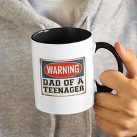 Warnender Vater Eines Teenagers, Lustiger Vater-Kaffeebecher | 11 Oder 15 Unzen - Schöne Premium-Qualitäts-Geschenkidee | Verfügbar Mit Farbiger von DesignsByPascal