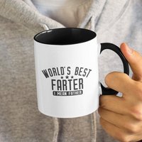 Weltbester Farter I Mean Father, Papa Lustige Kaffeetasse | 11 Oder 15Oz - Schöne Premium Qualität Geschenkidee | Bunt, Weiß Schwarz von DesignsByPascal