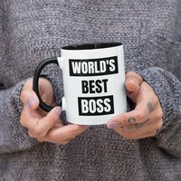 World's Best Boss, Office Supervisor Süß/Lustige Kaffeetasse | 11 Oder 15Oz - Schöne Premium-Qualität Geschenkidee | Erhältlich Mit Farbe von DesignsByPascal