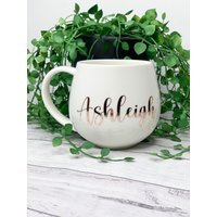 Personalisierte Name 450Ml Snug Hug Tassen Weiße Niedlich von Designsbyaliciaa