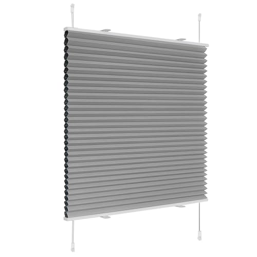 Deswell Plissee Verdunklung Klemmfix Wabenplissee B60 x H130 cm Grau Thermoplissee ohne Bohren Faltrollo für Fenster & Tür, 100% Blickdicht, Sicht- & Schallschutz Wärmehaltung Verdunklungsplissee Deswell Plissee Verdunklung Klemmfix Wabenplissee B60 x H130 cm Grau Thermoplissee ohne Bohren Faltrollo für Fenster & Tür, 100% Blickdicht, Sicht- & Schallschutz Wärmehaltung Verdunklungsplissee von Deswell