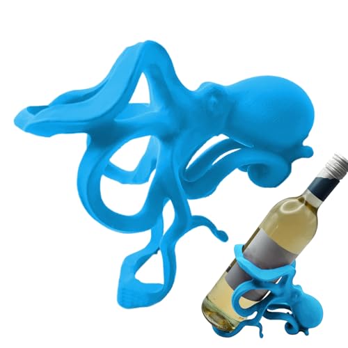 Octopus Weinflaschenregal, Oktopus-Weinhalter, Tisch-Bartheke, dekorative Skulptur, F-R-E-E, stehend, auffälliges Design für Alkoholsammler und O-c-e-a-n Liebhaber Octopus Weinflaschenregal, Oktopus-Weinhalter, Tisch-Bartheke, dekorative Skulptur, F-R-E-E, stehend, auffälliges Design für Alkoholsammler und O-c-e-a-n Liebhaber von Dgayaeic