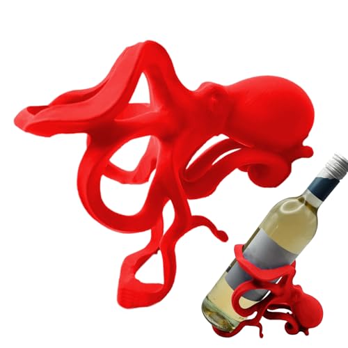 Octopus Weinflaschenregal, Oktopus-Weinhalter, Tisch-Bartheke, dekorative Skulptur, F-R-E-E, stehend, auffälliges Design für Alkoholsammler und O-c-e-a-n Liebhaber Octopus Weinflaschenregal, Oktopus-Weinhalter, Tisch-Bartheke, dekorative Skulptur, F-R-E-E, stehend, auffälliges Design für Alkoholsammler und O-c-e-a-n Liebhaber von Dgayaeic