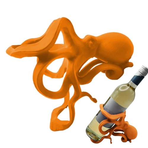 Octopus Weinflaschenregal, Oktopus-Weinhalter, Tisch-Bartheke, dekorative Skulptur, F-R-E-E, stehend, auffälliges Design für Alkoholsammler und O-c-e-a-n Liebhaber Octopus Weinflaschenregal, Oktopus-Weinhalter, Tisch-Bartheke, dekorative Skulptur, F-R-E-E, stehend, auffälliges Design für Alkoholsammler und O-c-e-a-n Liebhaber von Dgayaeic