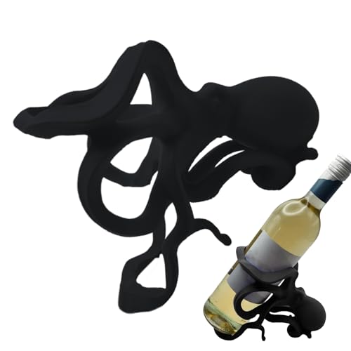 Octopus Weinflaschenregal, Oktopus-Weinhalter, Tisch-Bartheke, dekorative Skulptur, F-R-E-E, stehend, auffälliges Design für Alkoholsammler und O-c-e-a-n Liebhaber Octopus Weinflaschenregal, Oktopus-Weinhalter, Tisch-Bartheke, dekorative Skulptur, F-R-E-E, stehend, auffälliges Design für Alkoholsammler und O-c-e-a-n Liebhaber von Dgayaeic