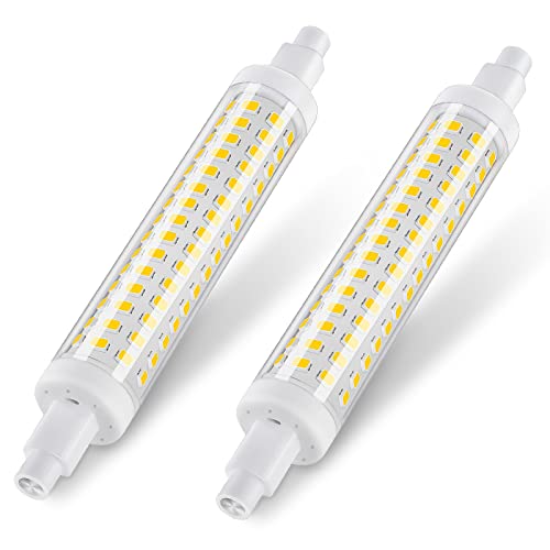 DiCUNO R7s LED 118mm, R7s LED Lampe 10W, Neutralweiß 4000K, 1300LM, ersatz für 125W Halogenstäbe, LED für Deckenfluter, Leselampen, 360° Abstrahlwinkel LED-Stab, nicht dimmbar, 230V, 2er Set von DiCUNO