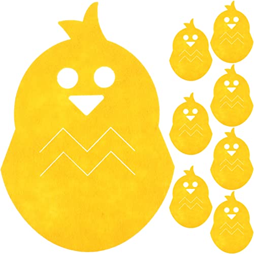 Didiseaon 8 Stücke Ostern Besteckhalter Küken Bestecktasche Filz Besteckbeutel Geschirr Tasche Osterdeko für Ostern Frühling Party Esstisch Tischdekoration Gelb von Didiseaon