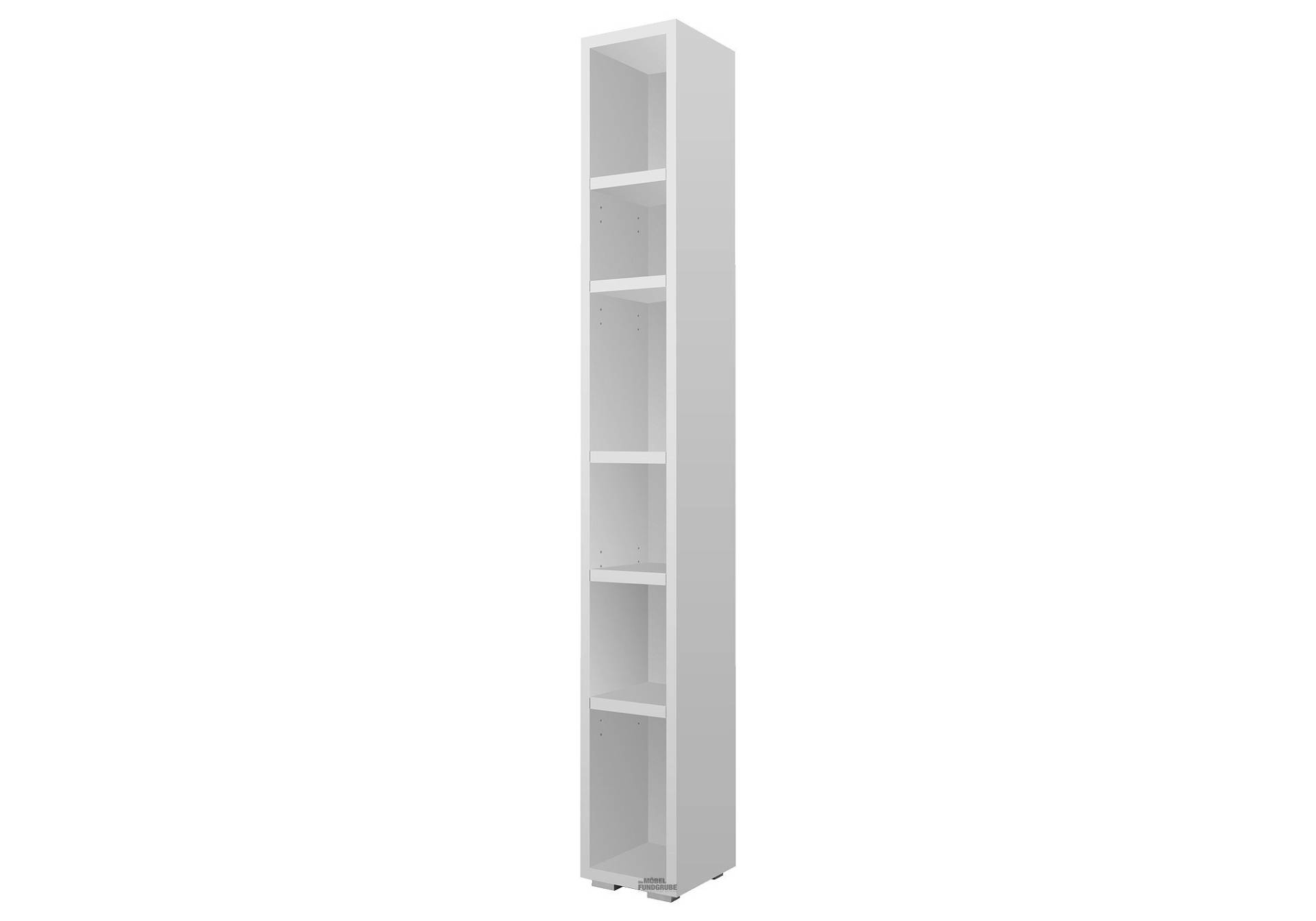 Bücherregal Standregal weiß 25 x 191 cm - IMAGE von Die Möbelfundgrube