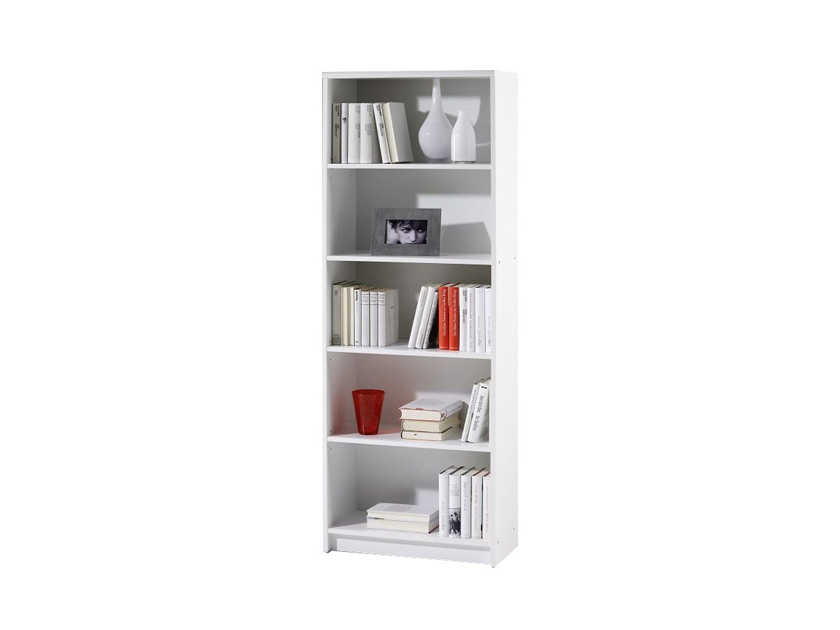 Bücherregal Standregal weiß 60 x 172 cm - 4 Einlegeböden - LILLY von Die Möbelfundgrube