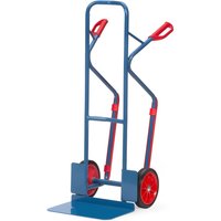 fetra® Stapelkarre, Tragkraft 300 kg, Schaufel BxT 480 x 300 mm, mit Gleitkufen, Vollgummi-Bereifung von fetra®