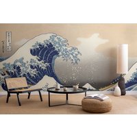 Abnehmbare Tapete Zum Abziehen Und Aufkleben, Wandgemälde Aus Papier - Die Große Welle Vor Kanagawa Von Hokusai von DigitalIcons