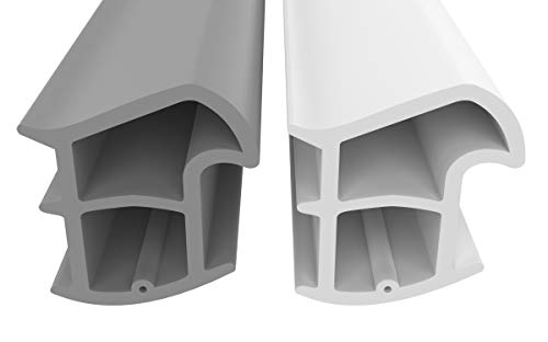 Stahlzargendichtung Grau 10m - gegen Zugluft Lärm & Staub spart Heizkosten Dichtung Dichtungshöhe 15,6mm Dichtungsbreite 14,3mm Falz Türdichtung (Grau 10m) von Dikara