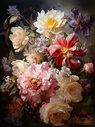 Diymood DIY Diamond Painting Blume Kit – 5D Diamant Bilder Pflanzen für Erwachsene | Kunstvolle Strass Stickerei Sets für Home Dekoration | 30X40 cm Wanddekoration von Diymood