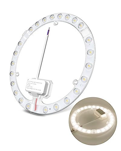 DoRight 24W LED Modul Umrüstsatz mit Magnethalter, Retrofit LED Ringmodul Ø19.4cm Ringlampe Umrüstset für Deckenleuchten und Wandleuchten Ersatz der Kreisleuchtstofflampe 4000K Natürliches Weiß von DoRight