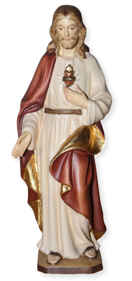 Dolfi Dekofigur Barmherziger Jesus "Sacred Heart" H 20 cm Holzfigur aus Ahornholz von Dolfi