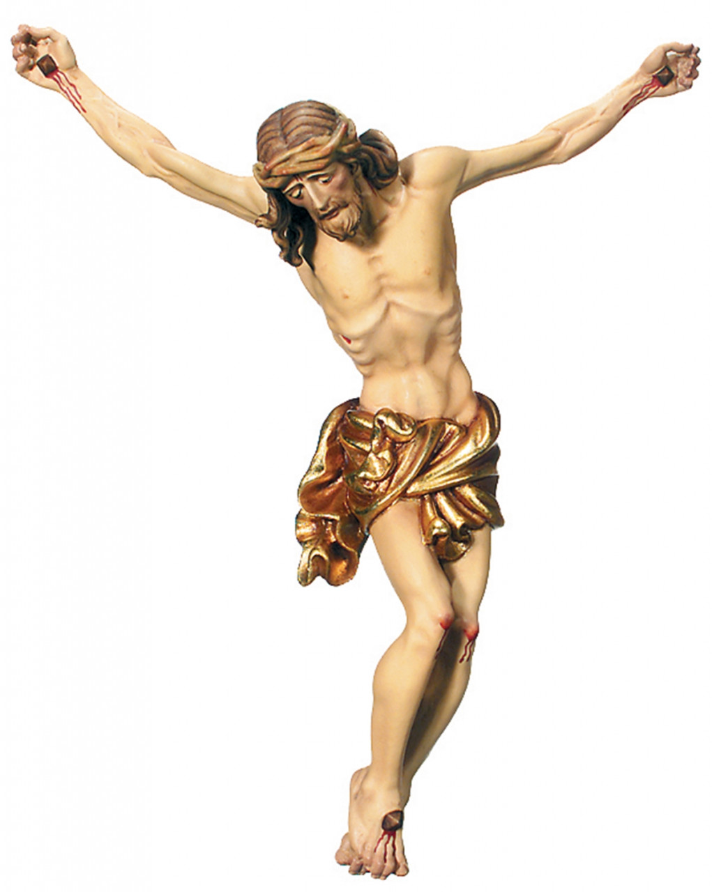 Holzfigur Jesus Christus Figur für Kruzifix/ Kreuz "Raffaello" H 25 cm Statue Ahornholz Holzstatue von Dolfi