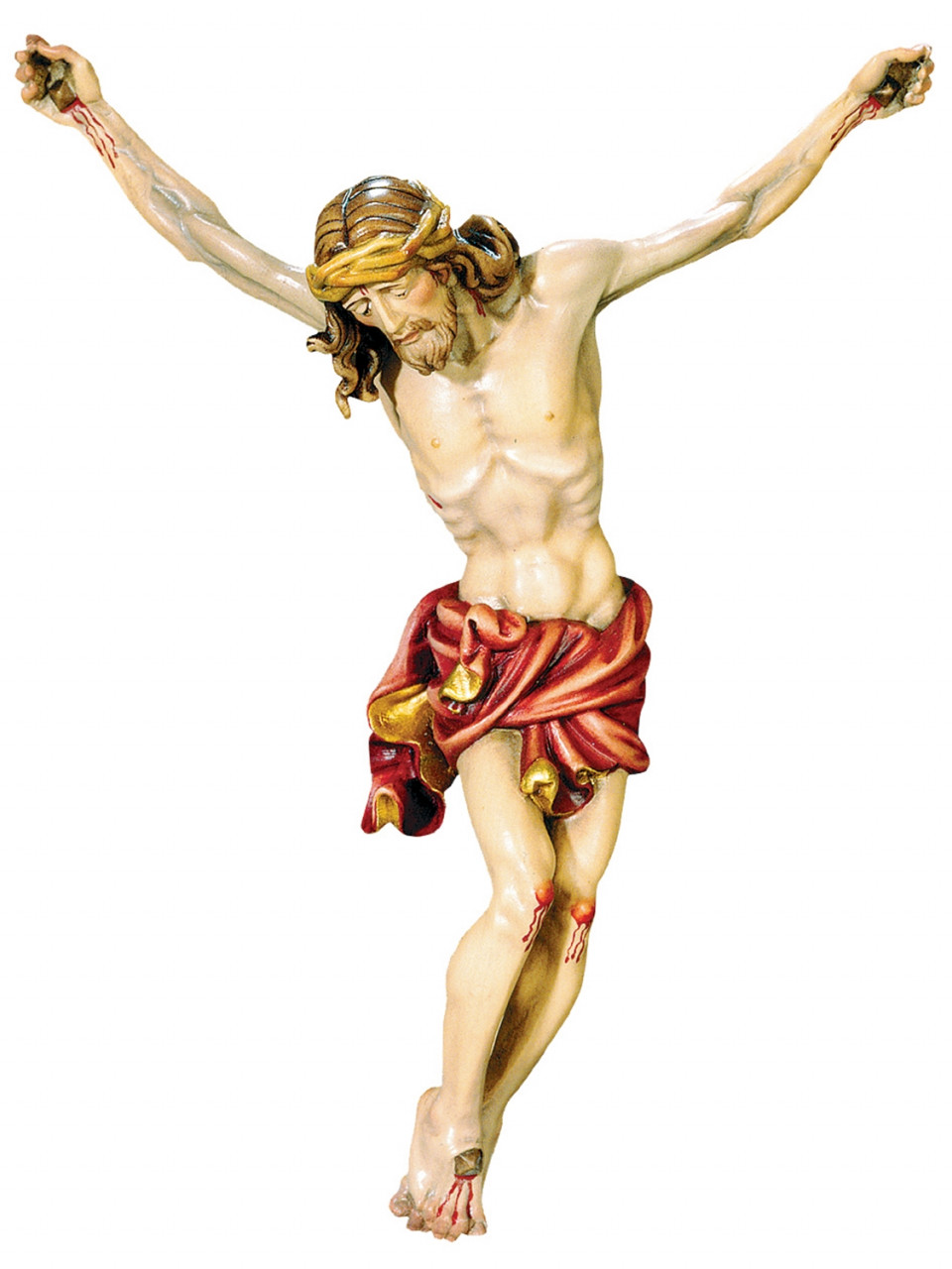 Holzfigur Jesus Christus Figur für Kruzifix/ Kreuz "Raffaello" H 25 cm Statue Ahornholz Holzstatue von Dolfi