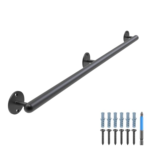 Dolibest Handlauf Metall, 122cm Treppenhandlauf Edelstahl Schwarz Wandhandlaufe Geländer Treppengeländer 3.3cm Runde Metallgriff Barrierefrei Sicherheitsgriff für Jüngere/ältere, Innen & Außen Gehweg Dolibest Handlauf Metall, 122cm Treppenhandlauf Edelstahl Schwarz Wandhandlaufe Geländer Treppengeländer 3.3cm Runde Metallgriff Barrierefrei Sicherheitsgriff für Jüngere/ältere, Innen & Außen Gehweg von Dolibest