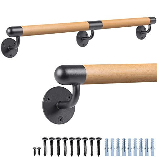 Dolibest Handlauf Holz, 150cm Handlauf Treppe Innen Holz Buche Runde Wandhandlaufe Geländer Treppengeländer 3.8cm Rutschfest Sicherheithaltegriff Barrierefreie für Jüngere/ältere Dolibest Handlauf Holz, 150cm Handlauf Treppe Innen Holz Buche Runde Wandhandlaufe Geländer Treppengeländer 3.8cm Rutschfest Sicherheithaltegriff Barrierefreie für Jüngere/ältere von Dolibest