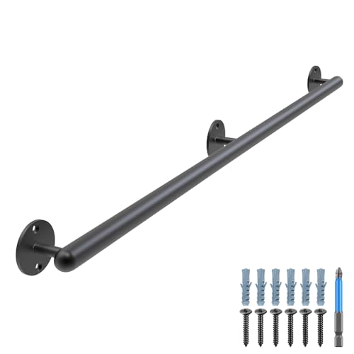Dolibest Handlauf Metall, 163cm Treppenhandlauf Edelstahl Schwarz Wandhandlaufe Geländer Treppengeländer 3.3cm Runde Metallgriff Barrierefrei Sicherheitsgriff für Jüngere/ältere, Innen & Außen Gehweg Dolibest Handlauf Metall, 163cm Treppenhandlauf Edelstahl Schwarz Wandhandlaufe Geländer Treppengeländer 3.3cm Runde Metallgriff Barrierefrei Sicherheitsgriff für Jüngere/ältere, Innen & Außen Gehweg von Dolibest