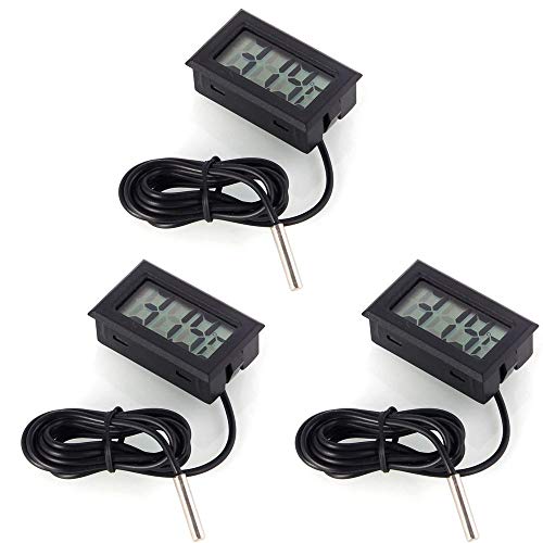 DollaTek 3Pcs LCD Digital Thermometer temperaturfühler Sensor Tester für Kühlschrank Freezers Aquarium von DollaTek