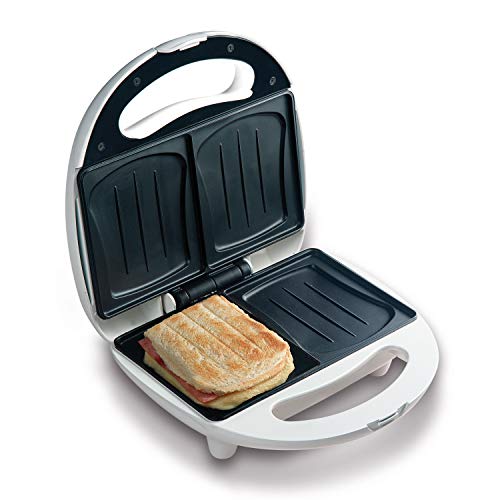 Domo DO9041C Sandwich-Toaster backt 2 Sandwiches gleichzeitig in Muschelbackform, Backampel für optimale und gleichmäßige Backergebnisse, kein ankleben dank Anti-Haftbeschichtung, 700 Watt von Domo