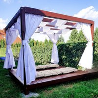 Outdoor-Sunbrella-Vorhang, Wasserdichte Außenvorhänge, Maßgefertigte Urlaubsdekoration von DomyaWorkshop